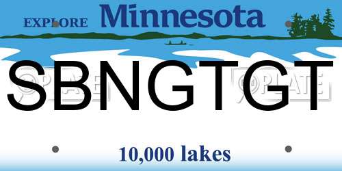 SBNGTGT Minnesota License Plate
