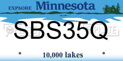 SBS35Q Minnesota License Plate
