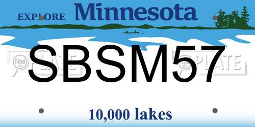 SBSM57 Minnesota License Plate