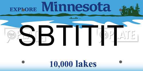 SBTITIT Minnesota License Plate