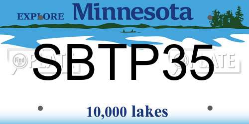 SBTP35 Minnesota License Plate