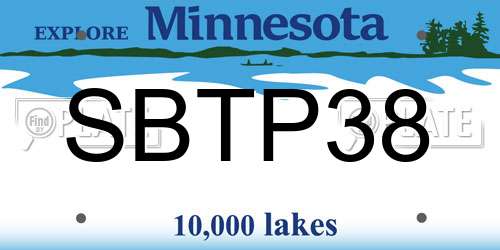 SBTP38 Minnesota License Plate