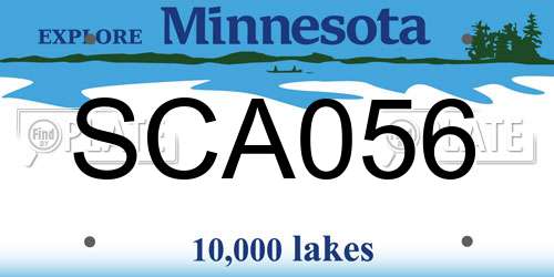 SCA056 Minnesota License Plate
