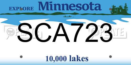 SCA723 Minnesota License Plate