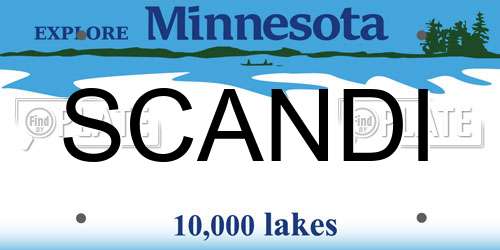 SCANDI Minnesota License Plate