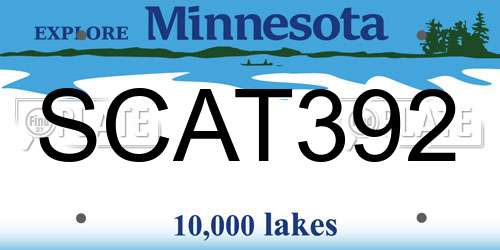 SCAT392 Minnesota License Plate