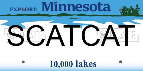 SCATCAT Minnesota License Plate