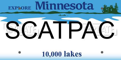 SCATPAC Minnesota License Plate