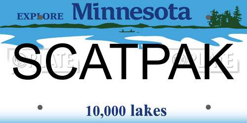 SCATPAK Minnesota License Plate