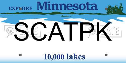 SCATPK Minnesota License Plate