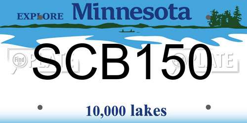 SCB150 Minnesota License Plate