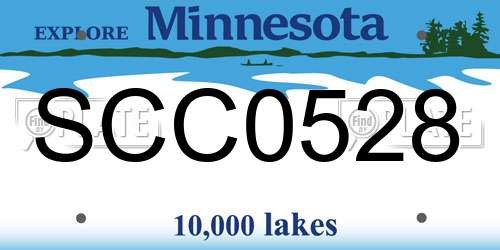 SCC0528 Minnesota License Plate