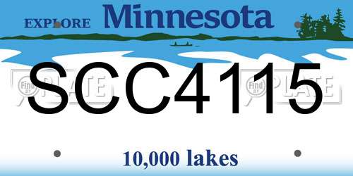 SCC4115 Minnesota License Plate