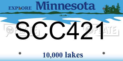 SCC421 Minnesota License Plate