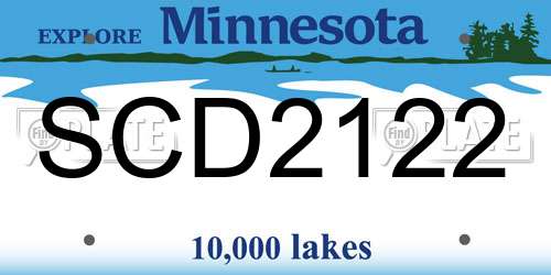 SCD2122 Minnesota License Plate