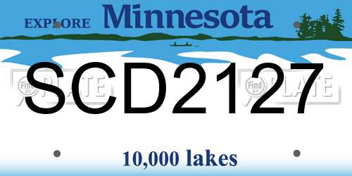 SCD2127 Minnesota License Plate