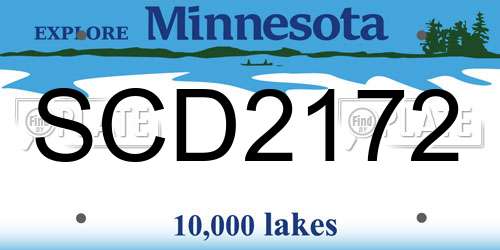 SCD2172 Minnesota License Plate