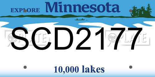 SCD2177 Minnesota License Plate