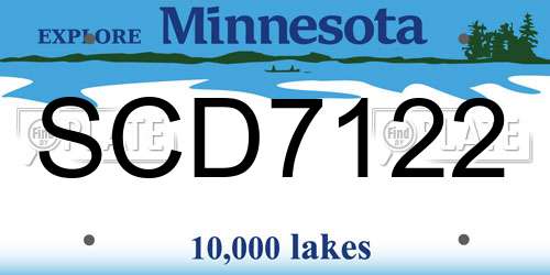 SCD7122 Minnesota License Plate