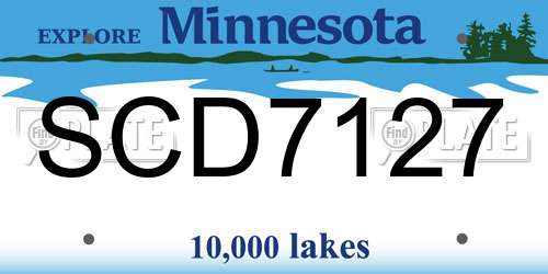 SCD7127 Minnesota License Plate