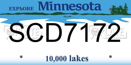 SCD7172 Minnesota License Plate