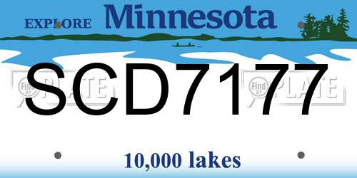 SCD7177 Minnesota License Plate