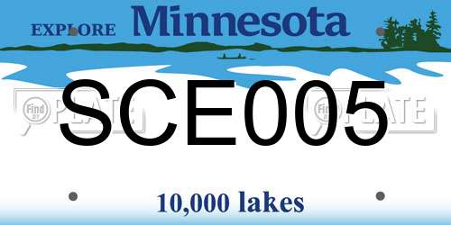 SCE005 Minnesota License Plate