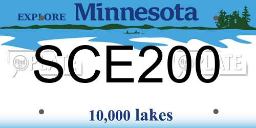 SCE200 Minnesota License Plate