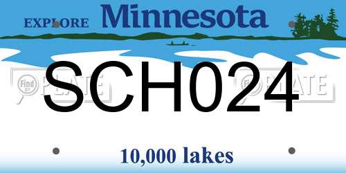 SCH024 Minnesota License Plate