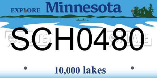 SCH0480 Minnesota License Plate