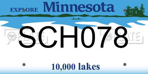SCH078 Minnesota License Plate