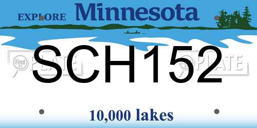 SCH152 Minnesota License Plate