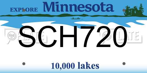 SCH720 Minnesota License Plate