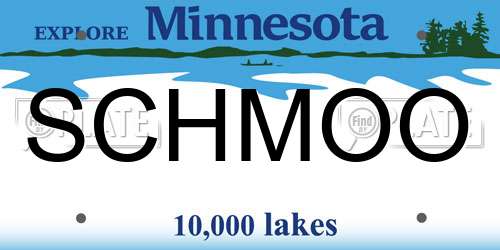 SCHMOO Minnesota License Plate