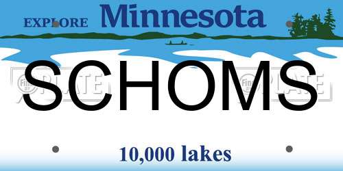 SCHOMS Minnesota License Plate
