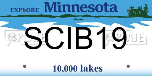 SCIB19 Minnesota License Plate