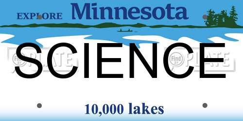 SCIENCE Minnesota License Plate