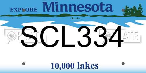 SCL334 Minnesota License Plate