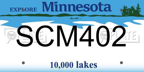 SCM402 Minnesota License Plate