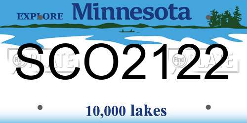 SCO2122 Minnesota License Plate