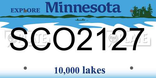 SCO2127 Minnesota License Plate