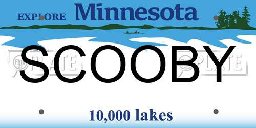 SCOOBY Minnesota License Plate