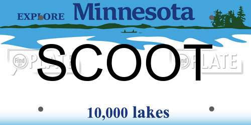 SCOOT Minnesota License Plate