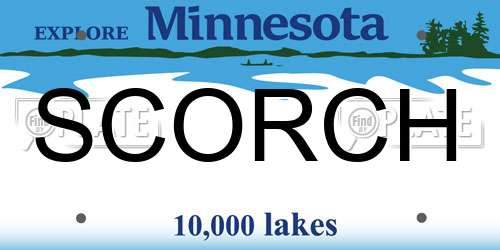 SCORCH Minnesota License Plate