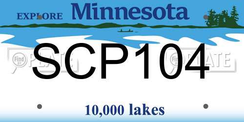 SCP104 Minnesota License Plate
