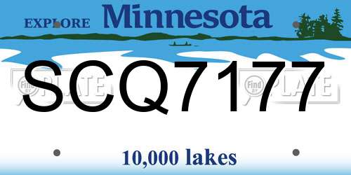 SCQ7177 Minnesota License Plate