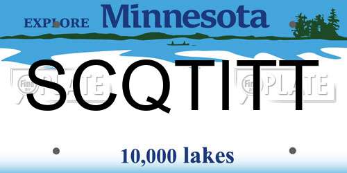 SCQTITT Minnesota License Plate
