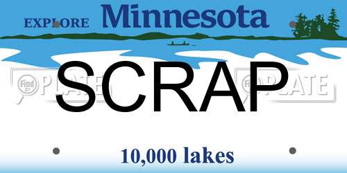 SCRAP Minnesota License Plate