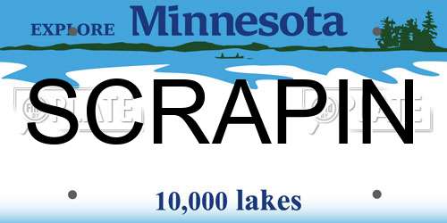 SCRAPIN Minnesota License Plate