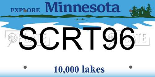 SCRT96 Minnesota License Plate